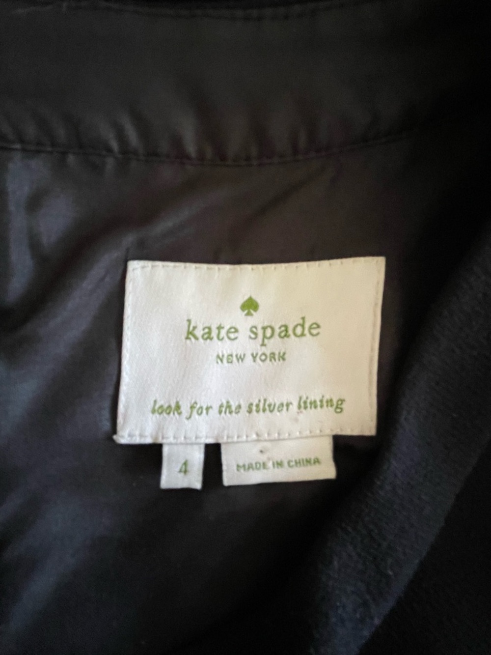 Kate Spade Black Scallop Hem Shift Dress 3/4 Sleeve LBD Minimalist Size 4 - Picture 10 of 13